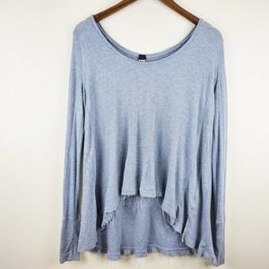 We The Free Gray Frayed Sweater Size XS